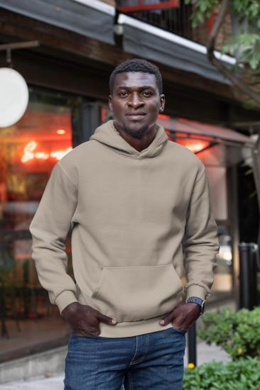 3 İplik Şardonlu Hoodie Bej
